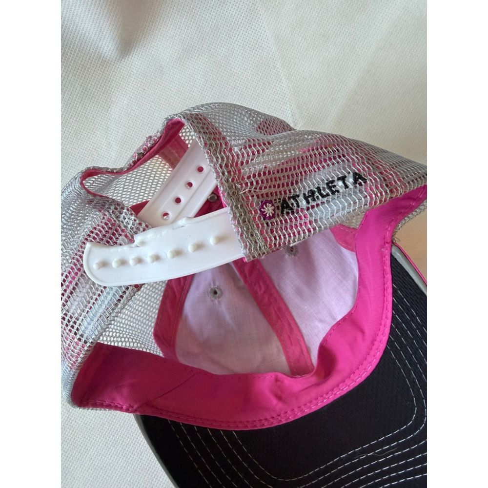 Women's Headsweats Pink Gray Mesh Trucker Hat One Size - Picture 7 of 7